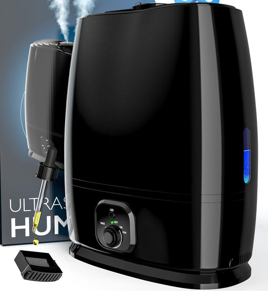 Everlasting Comfort Cool Mist Humidifiers for Bedroom 6L - Humidifier Large Room No-Filter, Quiet Air Humidifier for Plants, Allergies, Dry Skin, Congestion, 50 Hr Run Time